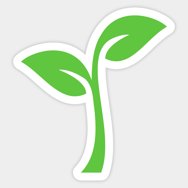 Green sprouting seedling Sticker by Mhea